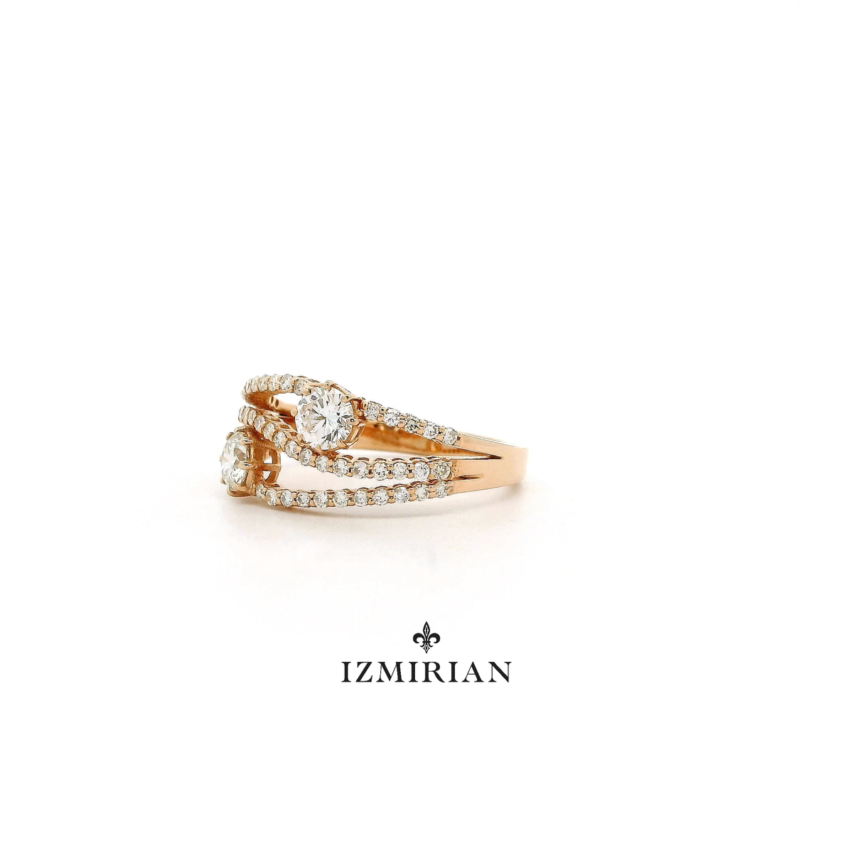 Tiered Waves Diamond Ring
