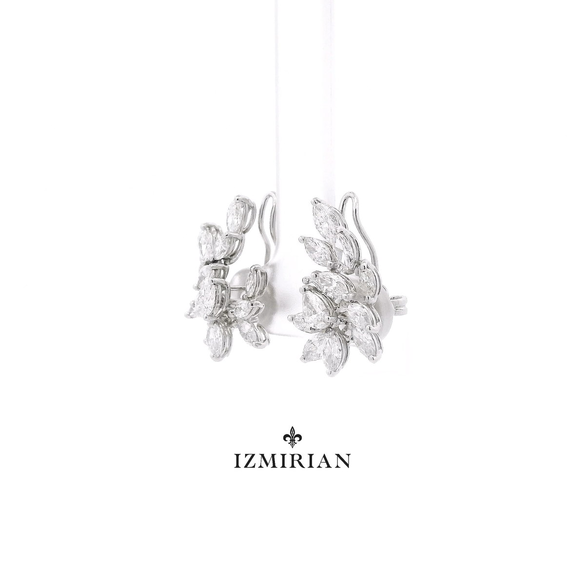 Diamond Marquise Floral Earrings