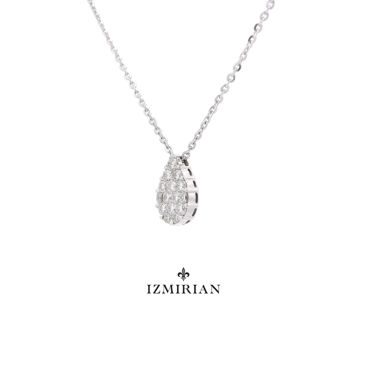 Pear Cluster Diamond Necklace