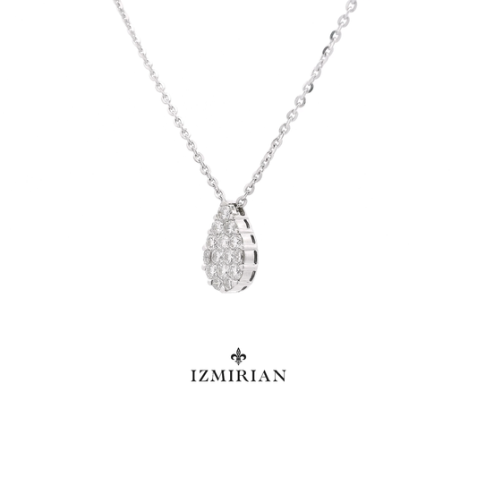 Pear Cluster Diamond Necklace