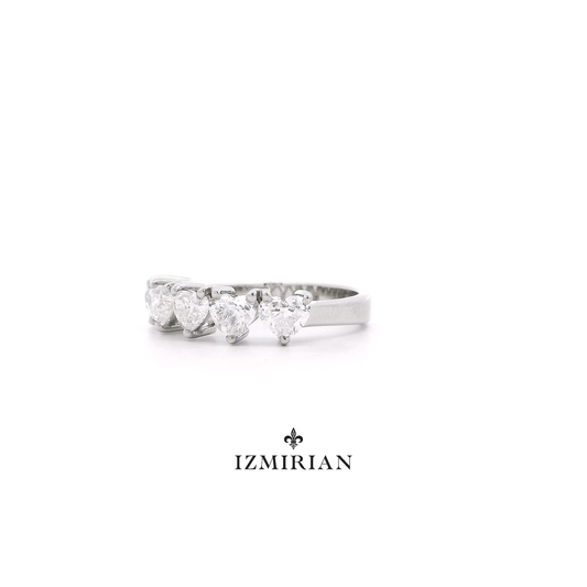 Five Hearts Diamond Ring