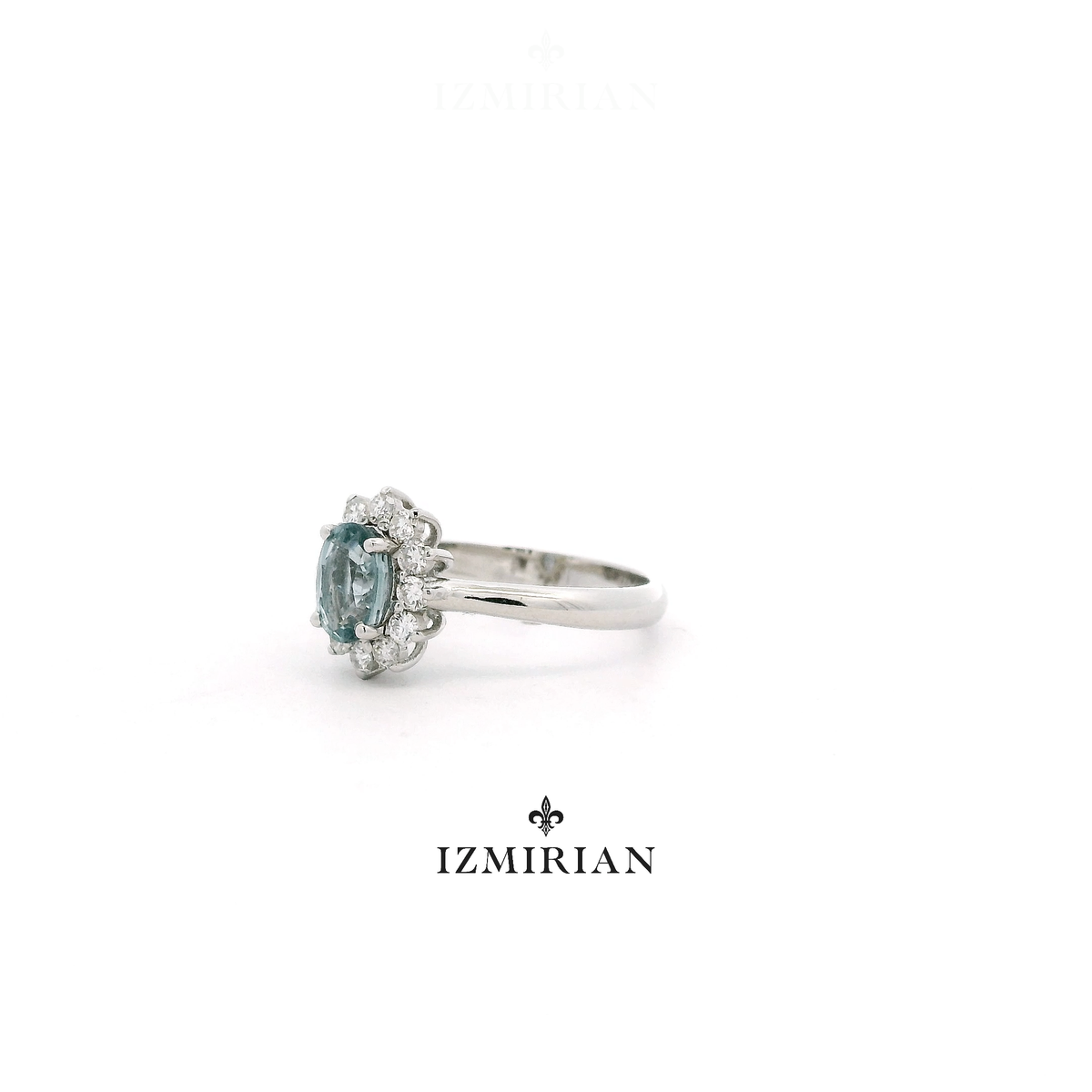 Serena Sapphire Diamond Halo Ring