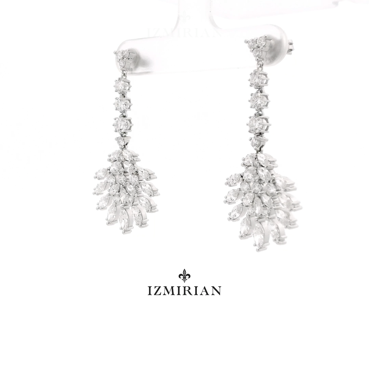 Symmetrical Diamond Chandelier Earrings