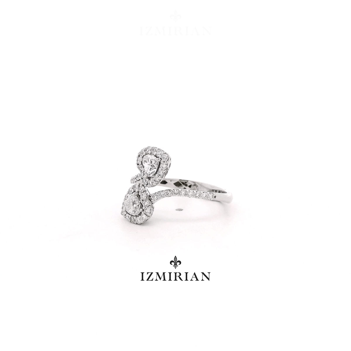 Twin Hearts Diamond Ring