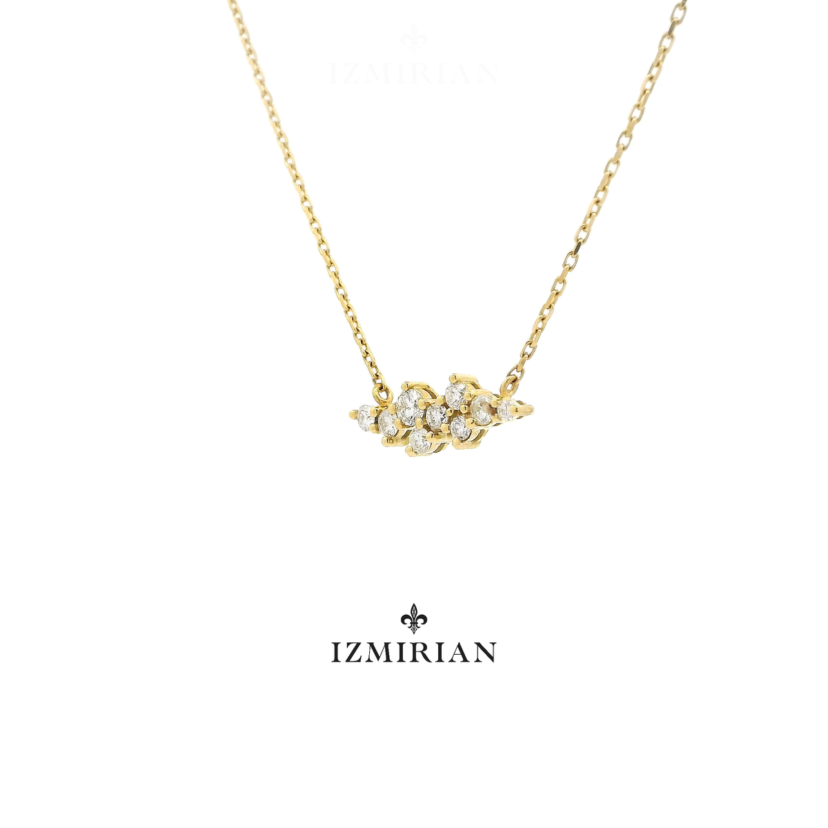 Abstract Diamond Bar Necklace