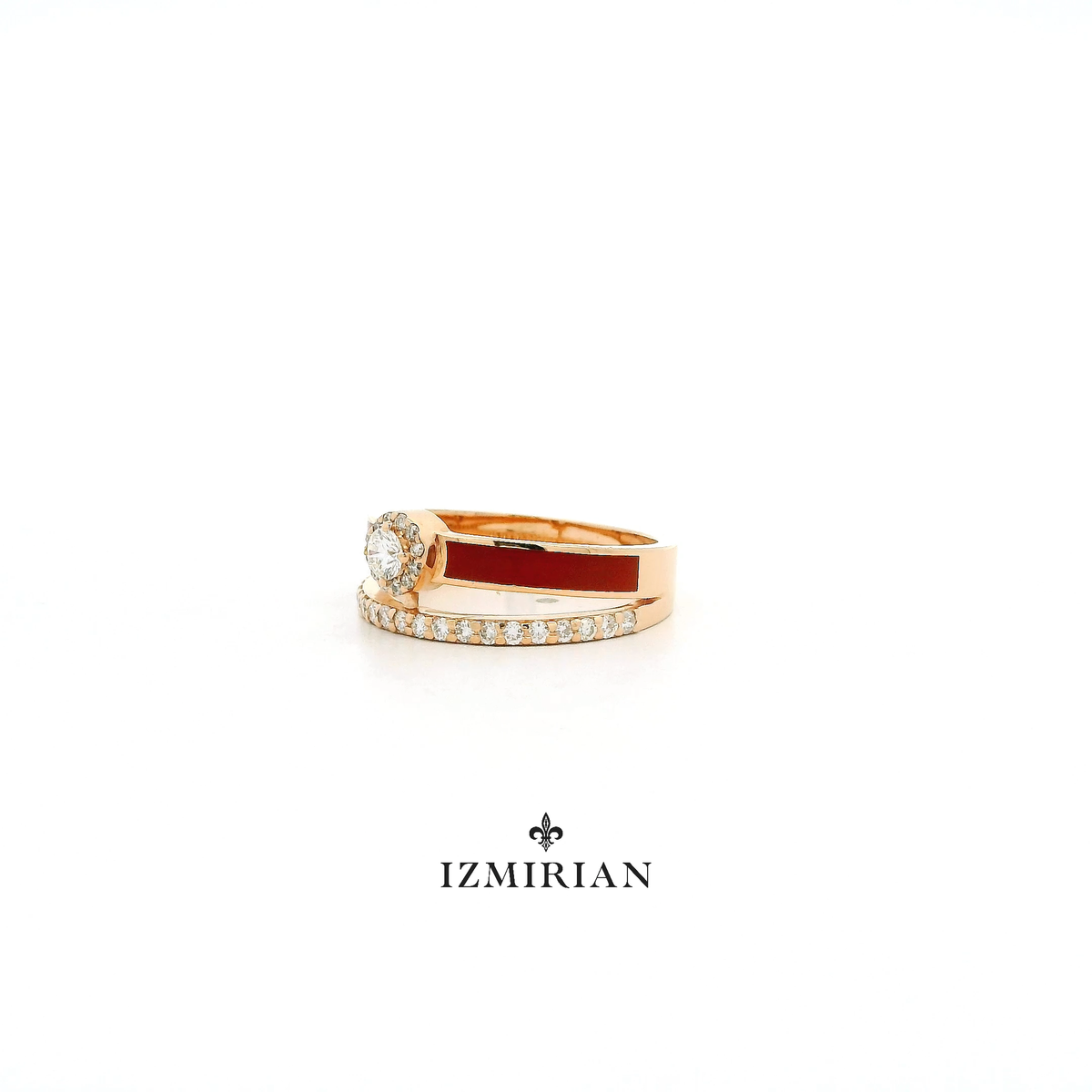 Dual Diamond Enamel Ring