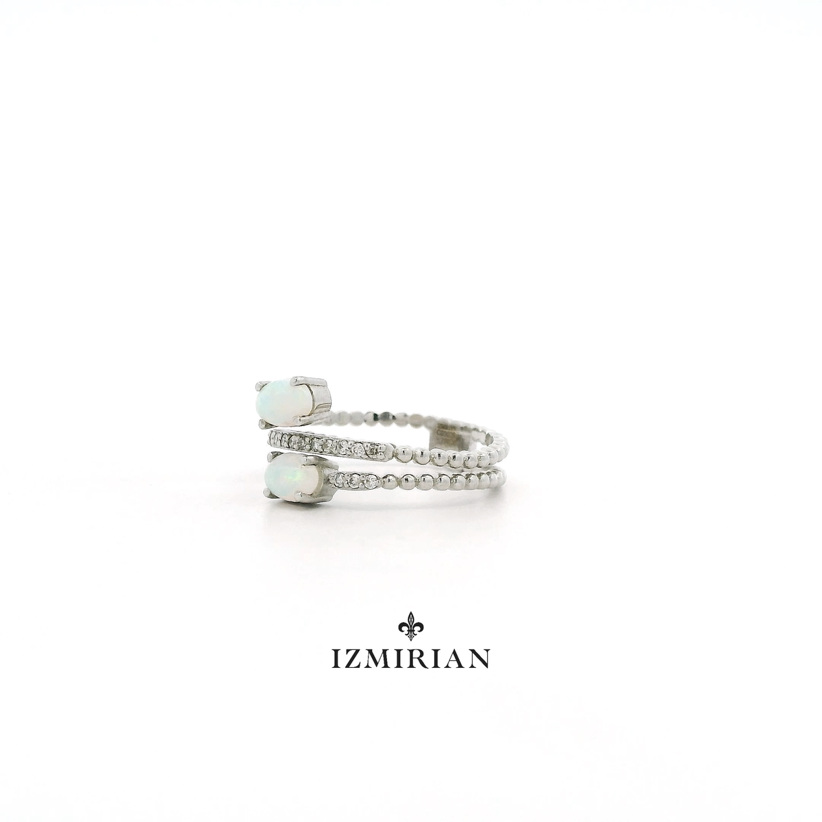 Duo Opal Diamond Ring