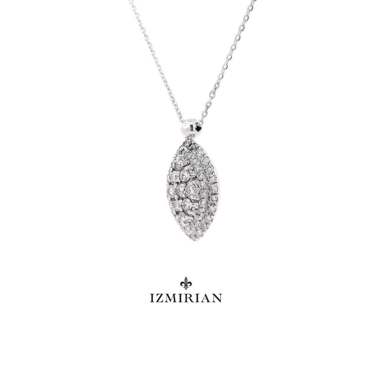 Marquise Cluster Diamond Necklace