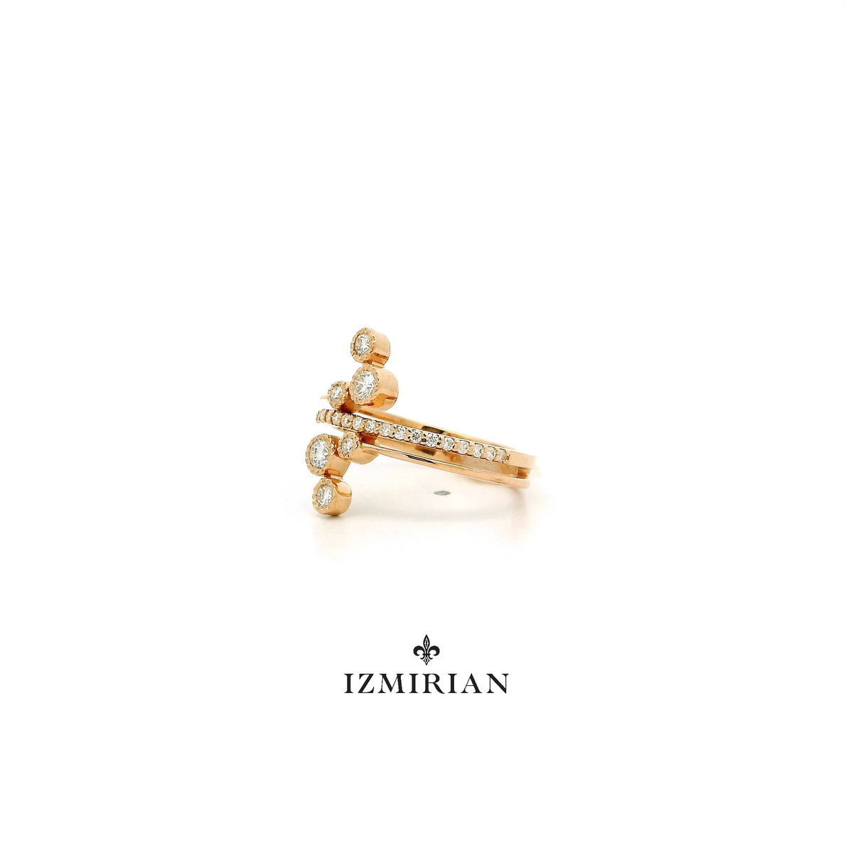 Bezel Bubble Diamond Ring