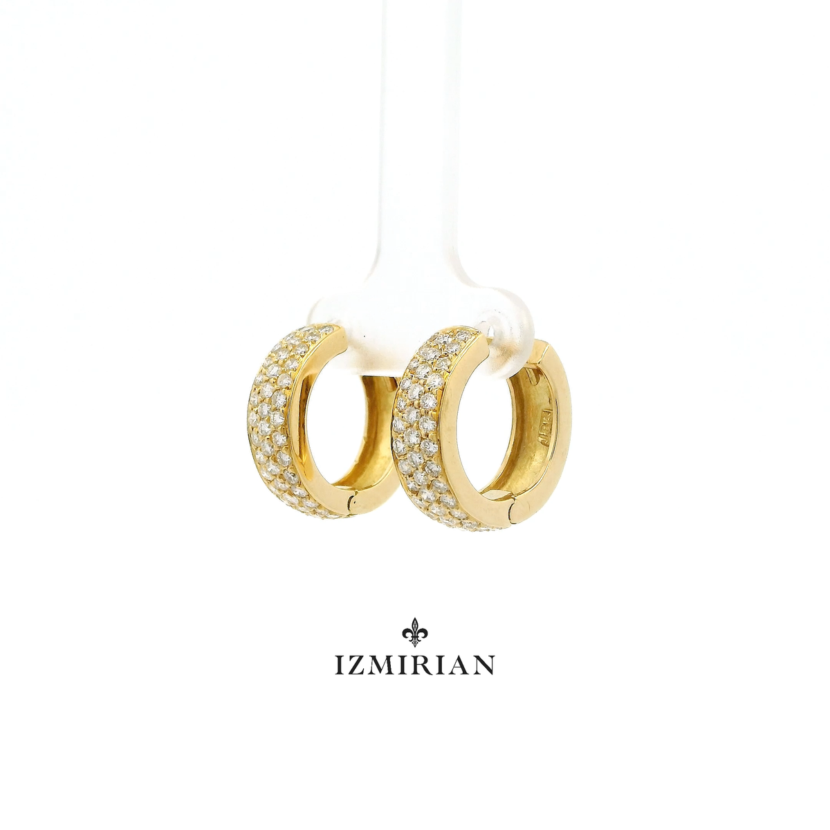 Pavé Diamond Hoop Earrings