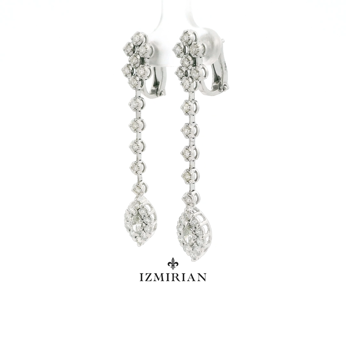 Marquise Drop Diamond Earrings