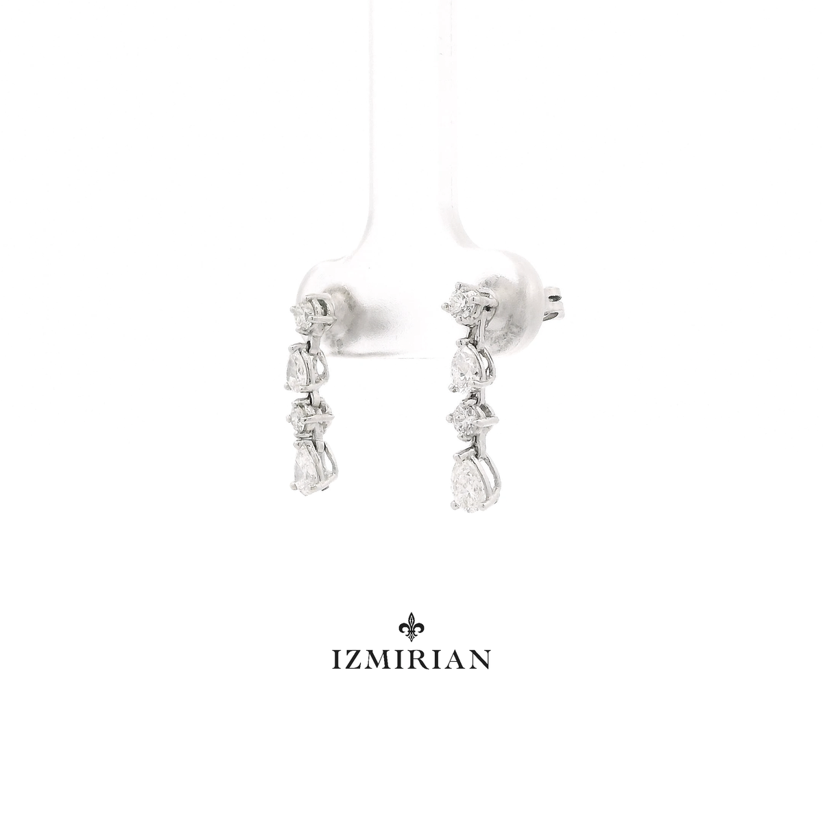 Pear Drop Diamond Earrings