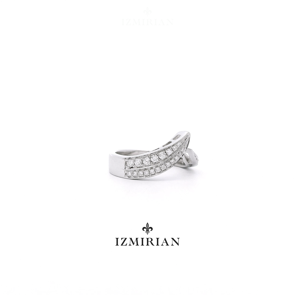 Sculpted Wave Diamond Ring