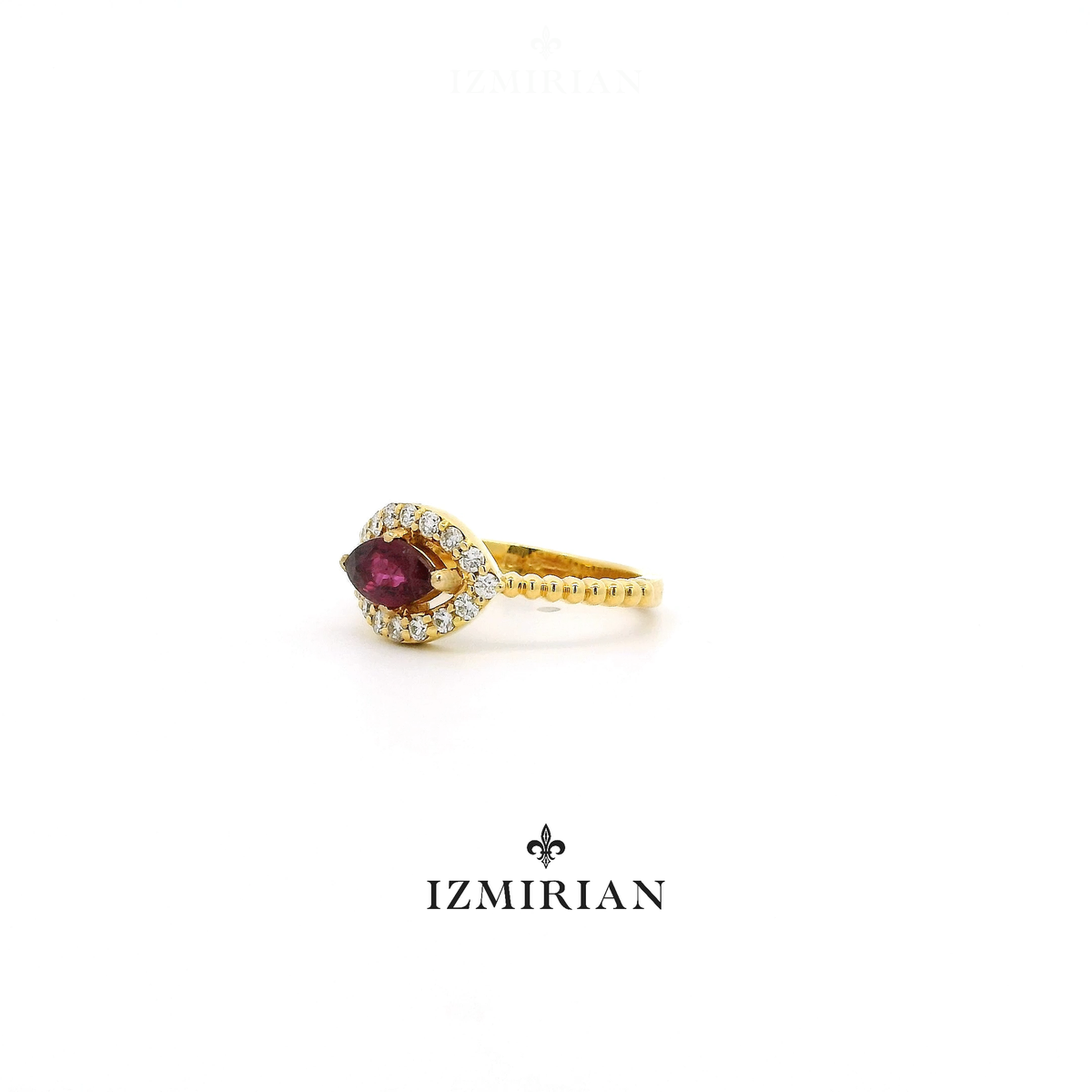 Scarlet Embrace Diamond Ring