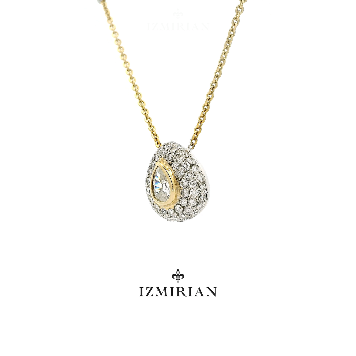 Pavé Teardrop Diamond Necklace