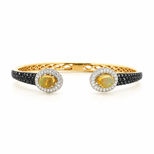 Noir Diamond Opal Cuff