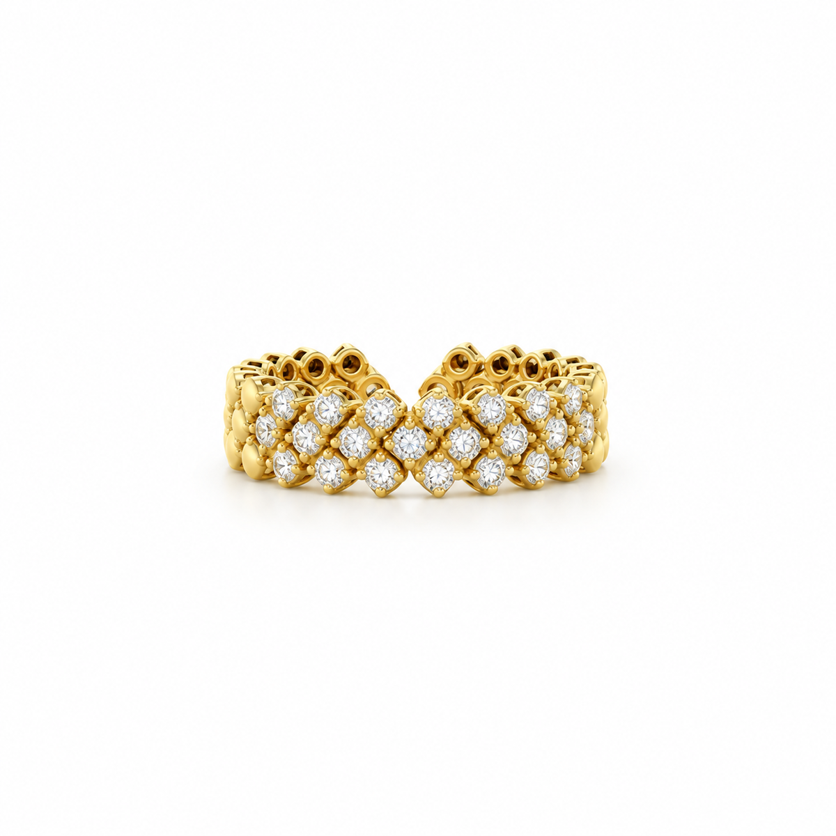 Chevron Diamond Open Ring