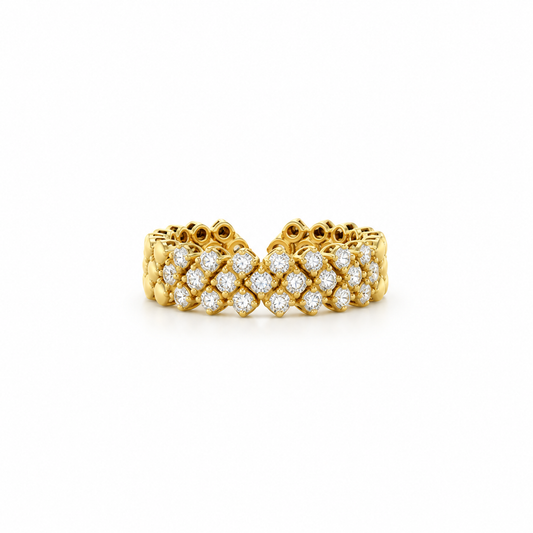 Chevron Diamond Open Ring