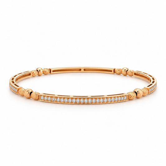 Diamond Line Beaded Bangle