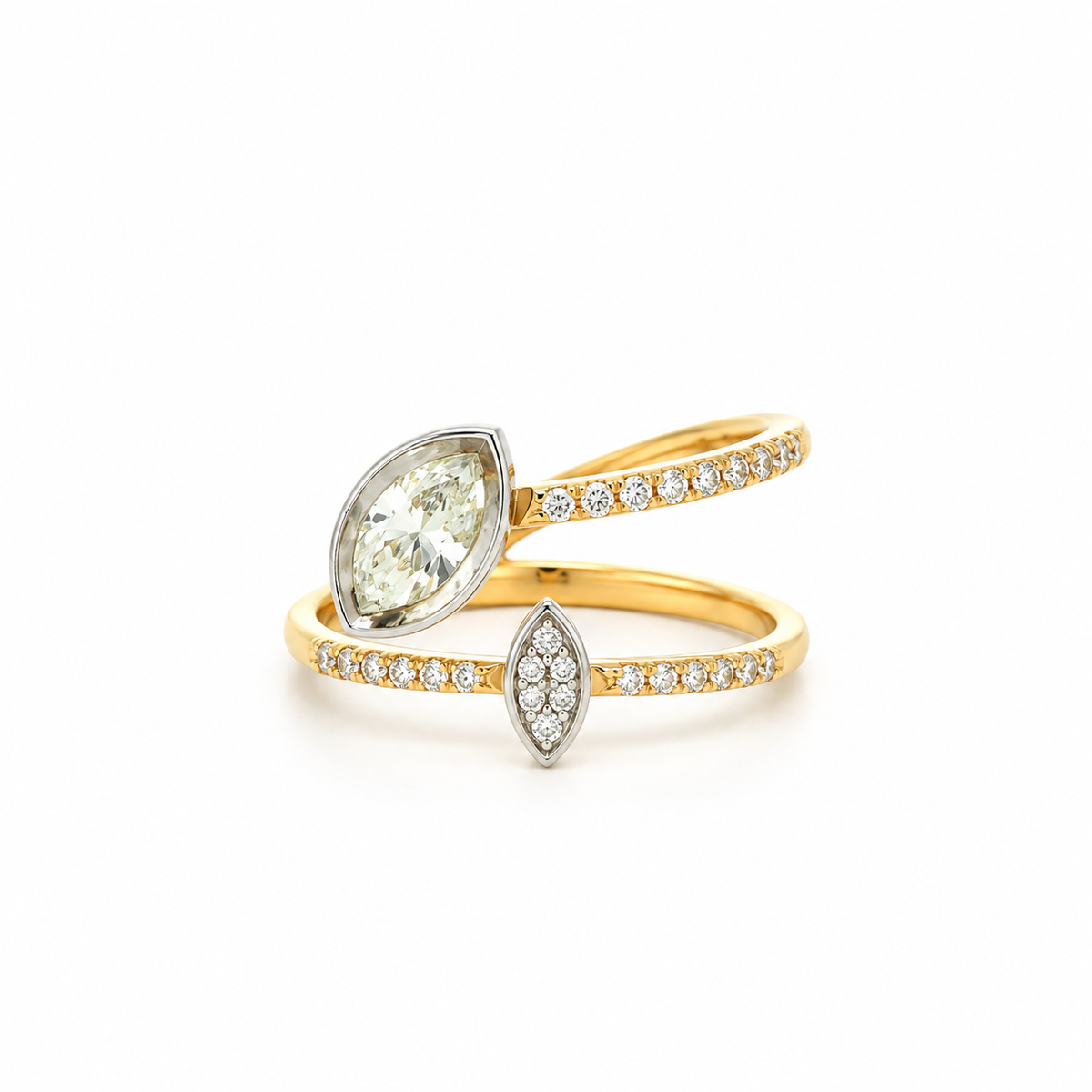 Pear Diamond Open Ring