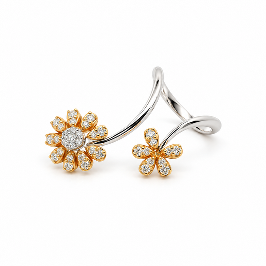 Blossom Diamond Open Ring