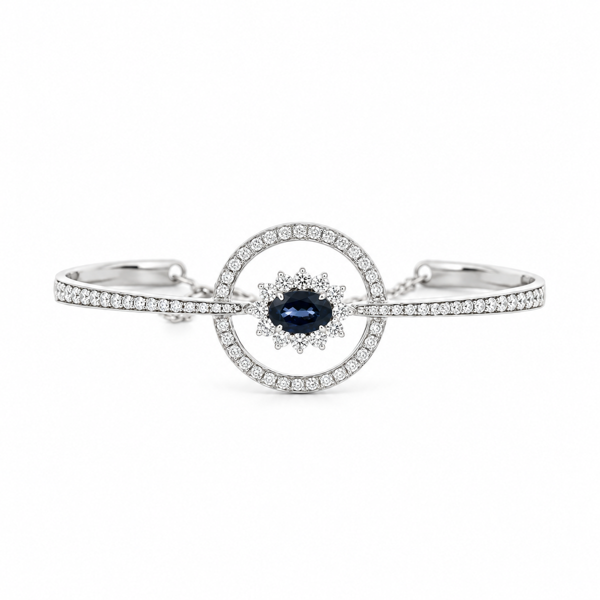 Midnight Sapphire Diamond Bangle
