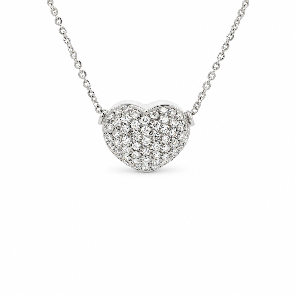 Pavé Heart Diamond Necklace