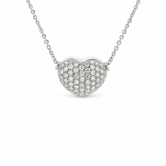 Pavé Heart Diamond Necklace
