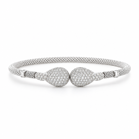 Pavé Orb Diamond Bangle Bracelet
