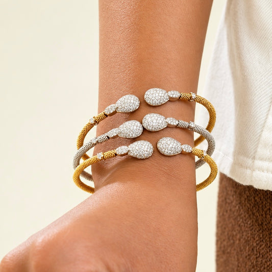 Pavé Orb Diamond Bangle Bracelet