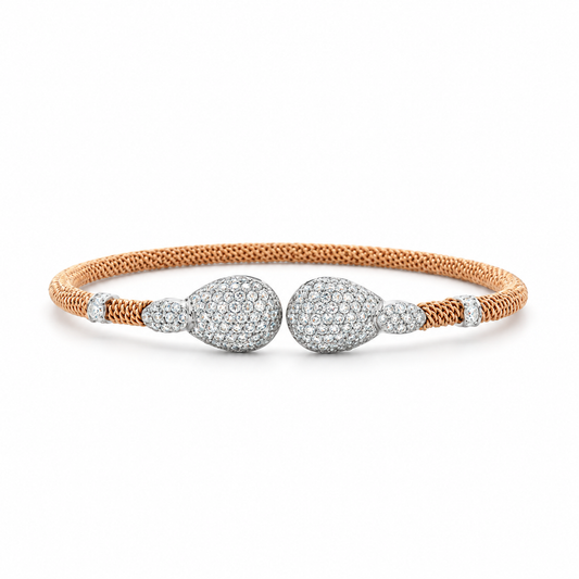 Pavé Orb Diamond Bangle Bracelet
