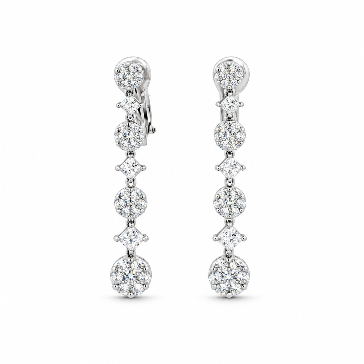 Diamond Cascade Drop Earrings