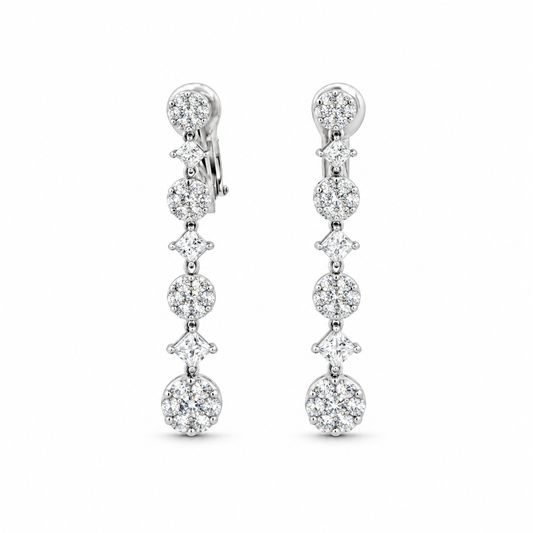 Diamond Cascade Drop Earrings