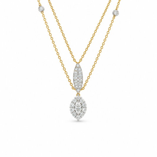 Tiered Marquise Diamond Necklace