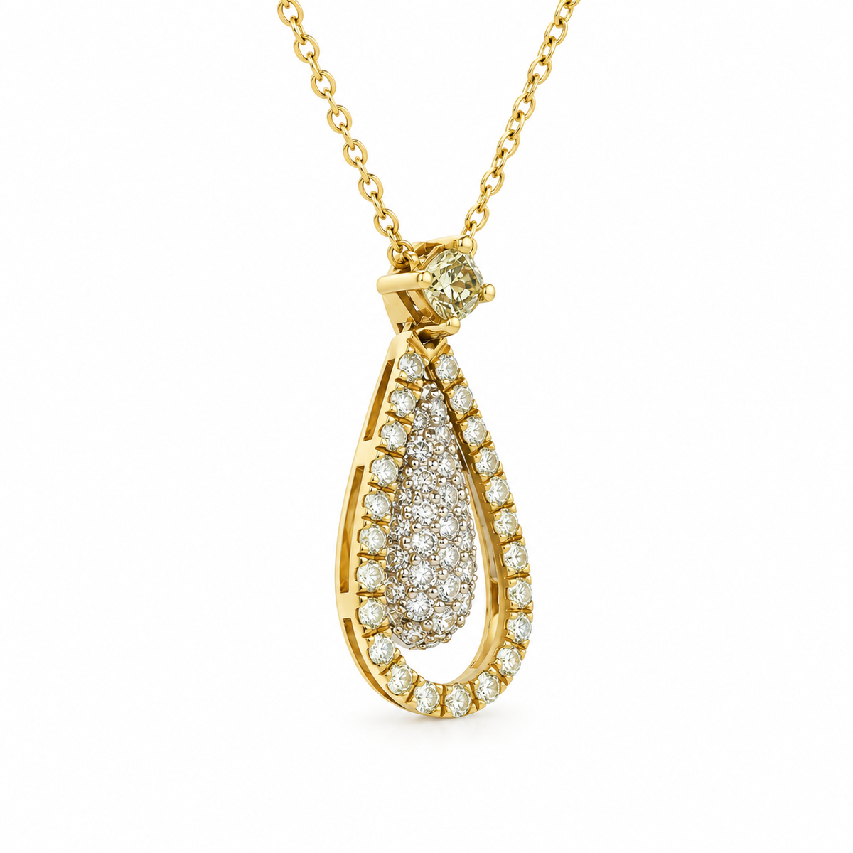 Diamond Teardrop Necklace