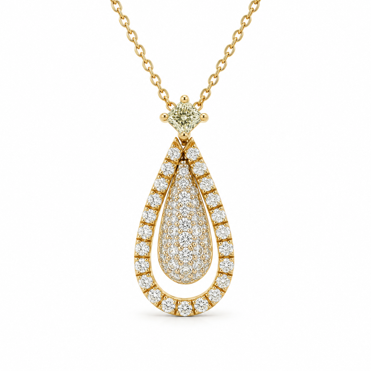 Diamond Teardrop Necklace