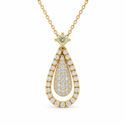 Diamond Teardrop Necklace