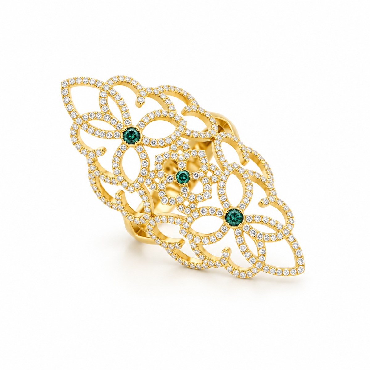 Ornate Blue Diamond Ring