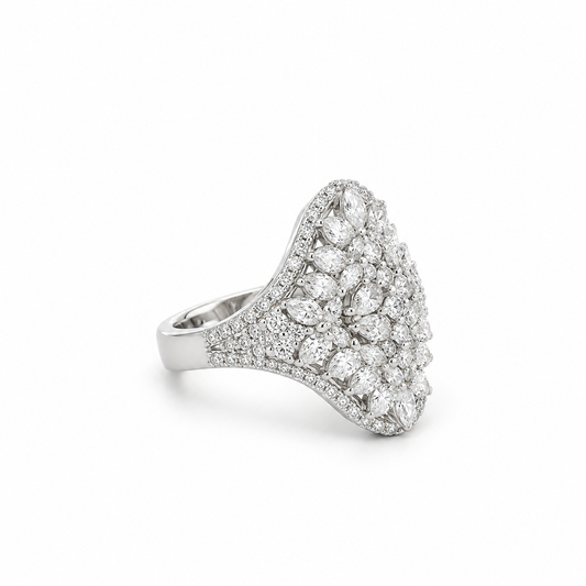 Marquise Diamond Cluster Ring