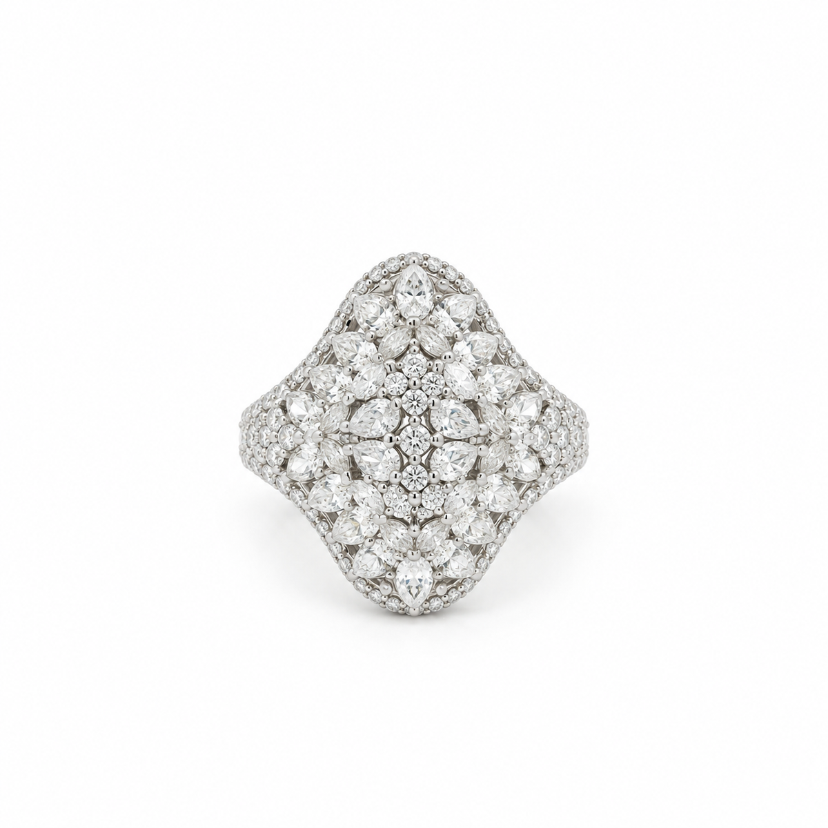 Marquise Diamond Cluster Ring