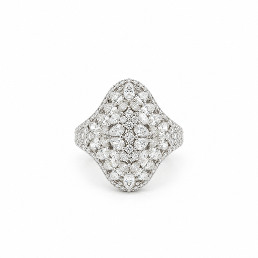 Marquise Diamond Cluster Ring