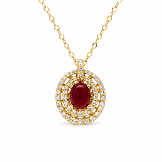 Rubis Royale Diamond Necklace in yellow gold