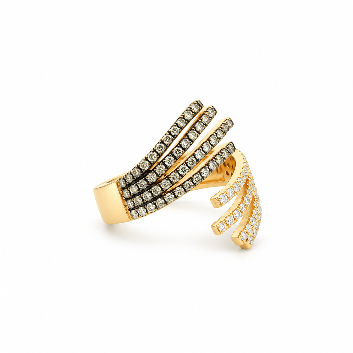 Open Cuff Diamond Ring by Izmirian Jewellery