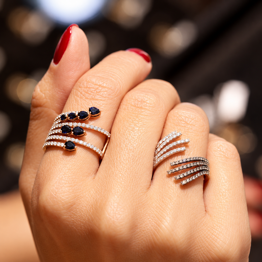 Open Cuff Diamond Ring