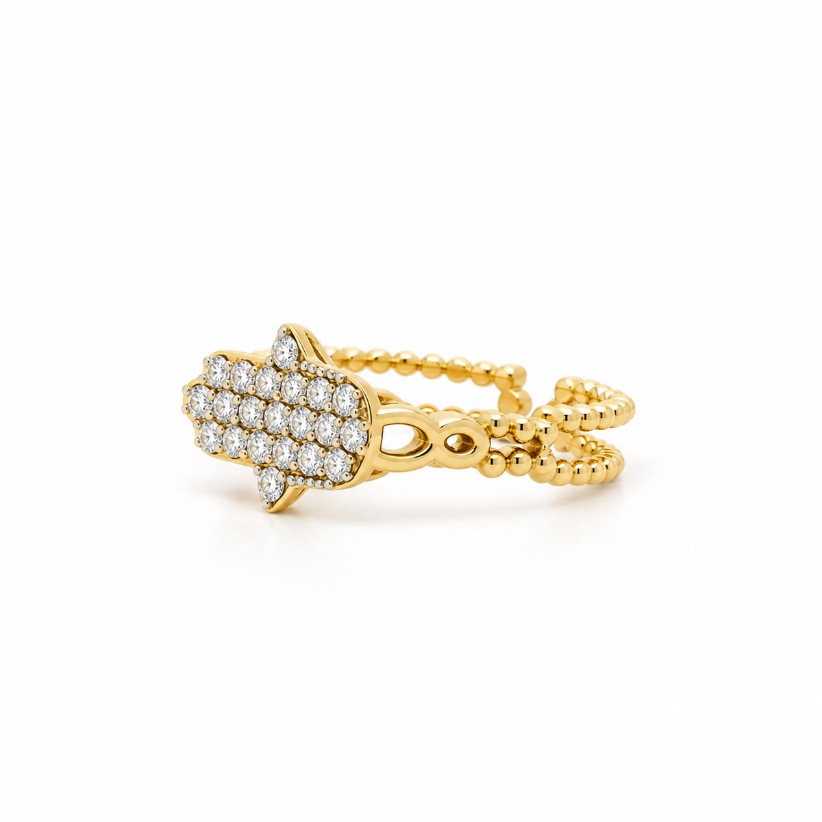 Hamsa Diamond Ring