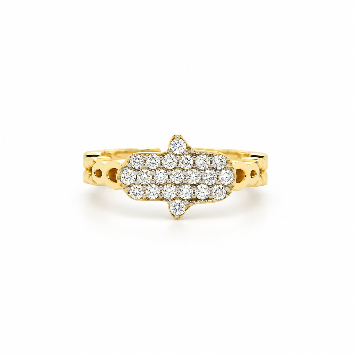 Hamsa Diamond Ring