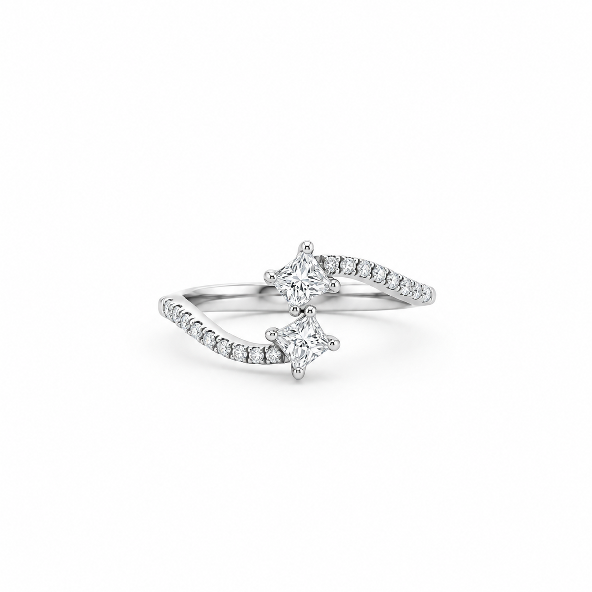Twin Princess Diamond Ring