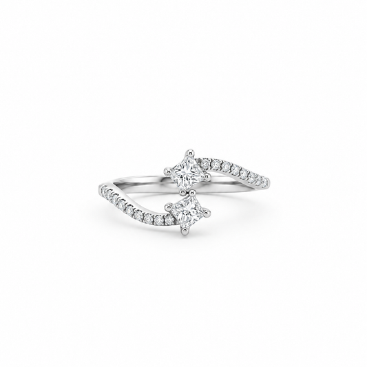 Twin Princess Diamond Ring