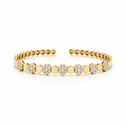 Honey Comb Diamond Bracelet