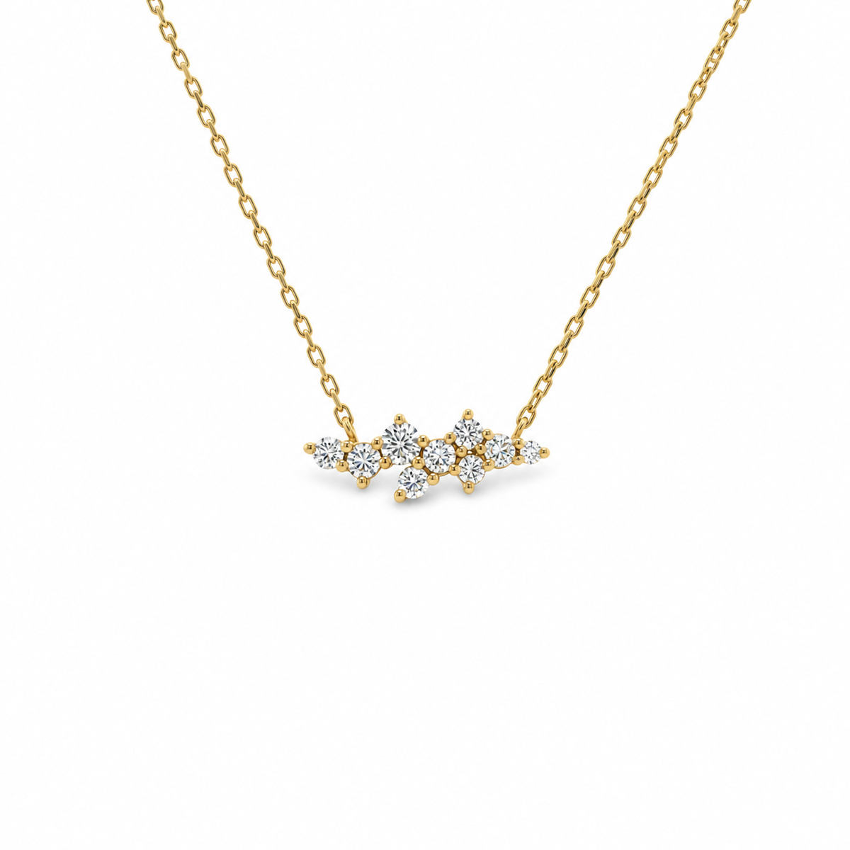 Abstract Diamond Bar Necklace